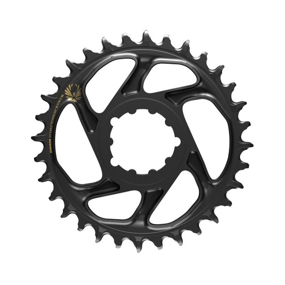 SRAM Kettenblatt X-Sync2 SL Eagle Boost 32 Z.,gold,Alu,offset 3mm,DM,11/12-f., schwarz