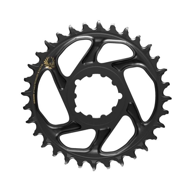 SRAM Kettenblatt X-Sync2 SL Eagle Boost 32 Z.,gold,Alu,offset 3mm,DM,11/12-f., schwarz