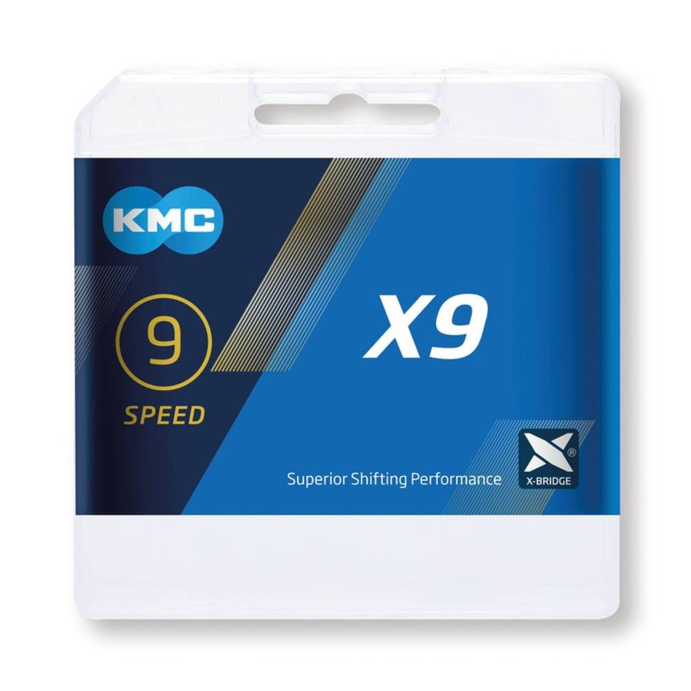 KMC Schaltungskette X9, 1/2" x 11/128", 114 Glieder, 6,6 mm, 9-fach, grau