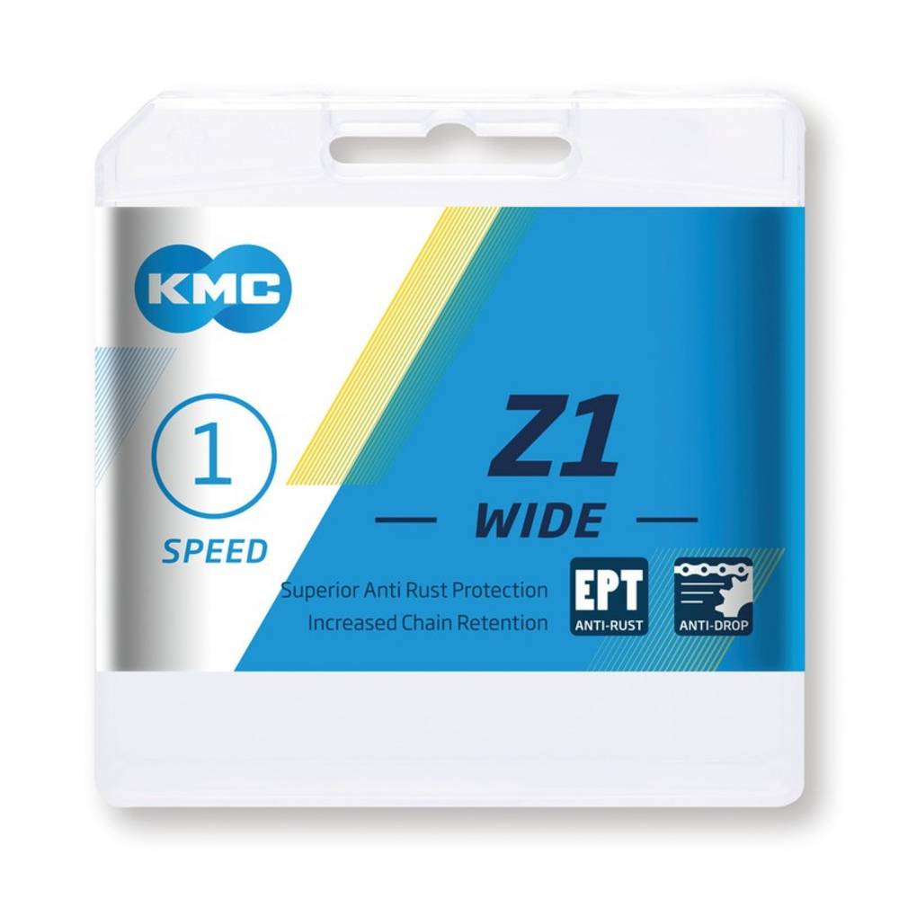 KMC Kette Z1 Wide EPT 1/2 x 1/8, 128 Glieder, 8,6 mm, LongLife, silber-grau