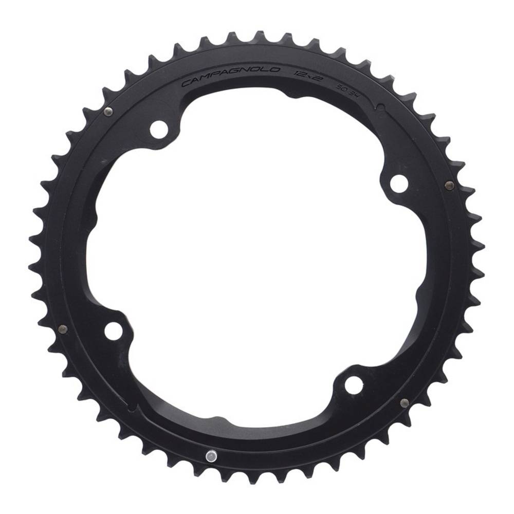 Campagnolo Kettenrad Super Record 12s FC-SR450 50 für 34 Zähne + Schrauben, schwarz