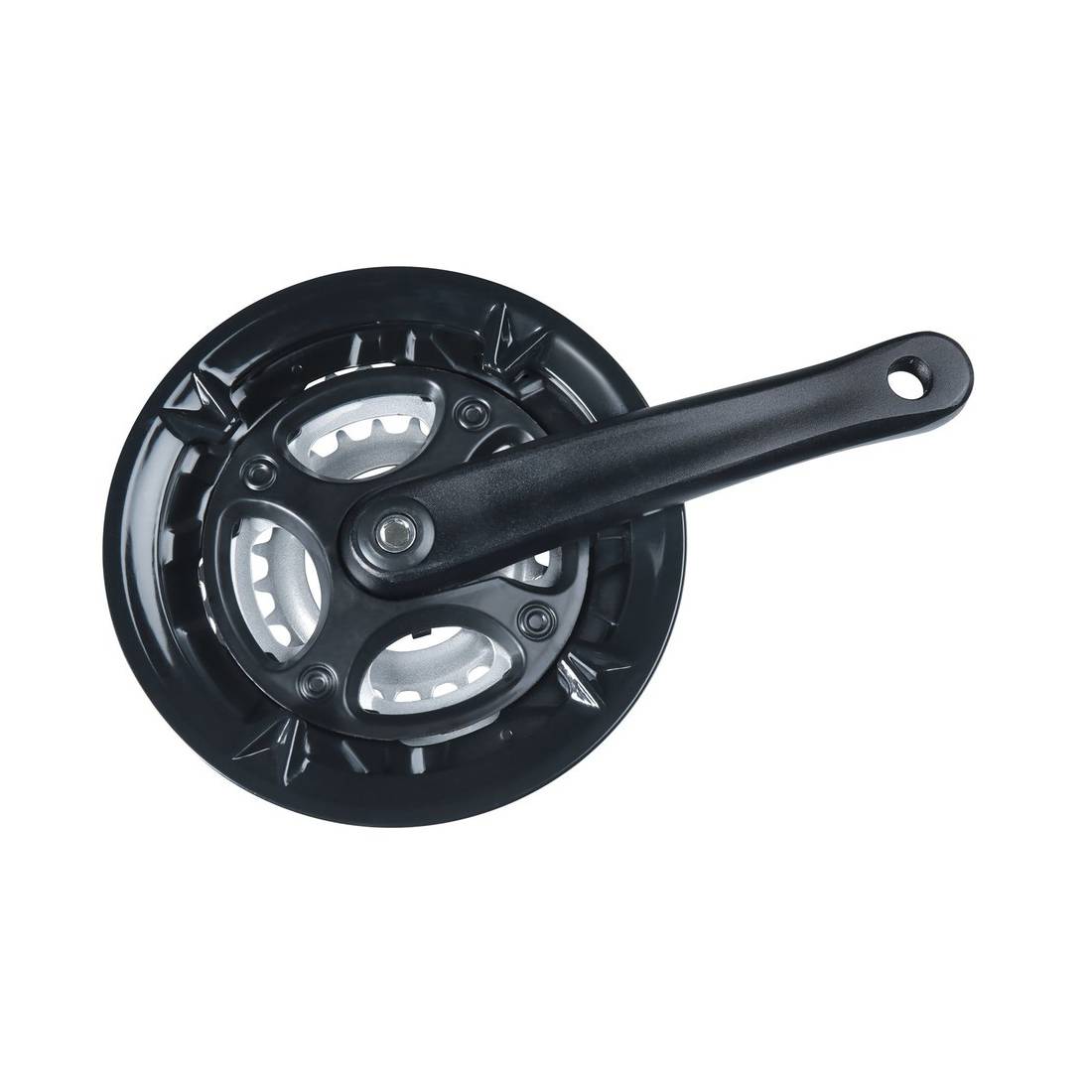 Kettenradgarnitur Alu Wing 170mm,24/34/42 Zähne 4-kant, schwarz (1 Set)