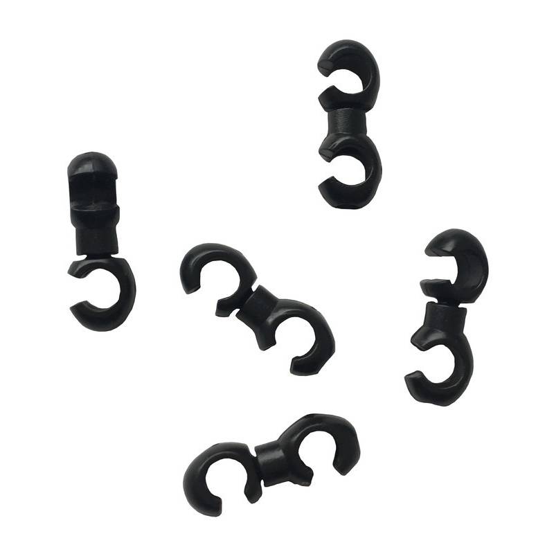 S-Kunststoff-Clip, schwarz (5er Pack)