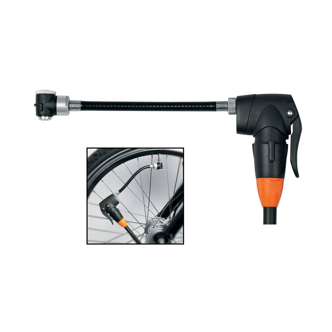 SKS Schlauchadapter SKS Zipflinger Länge 175mm, für SV/DV/AV, schwarz
