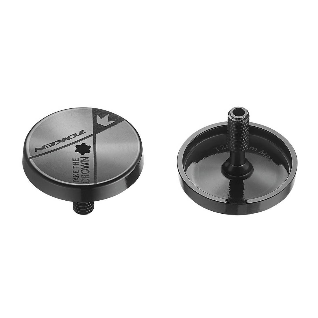 TOKEN A-Head Cap Crown Cap 1 1/8", Ultralight 4,5g, schwarz (1 Stück)