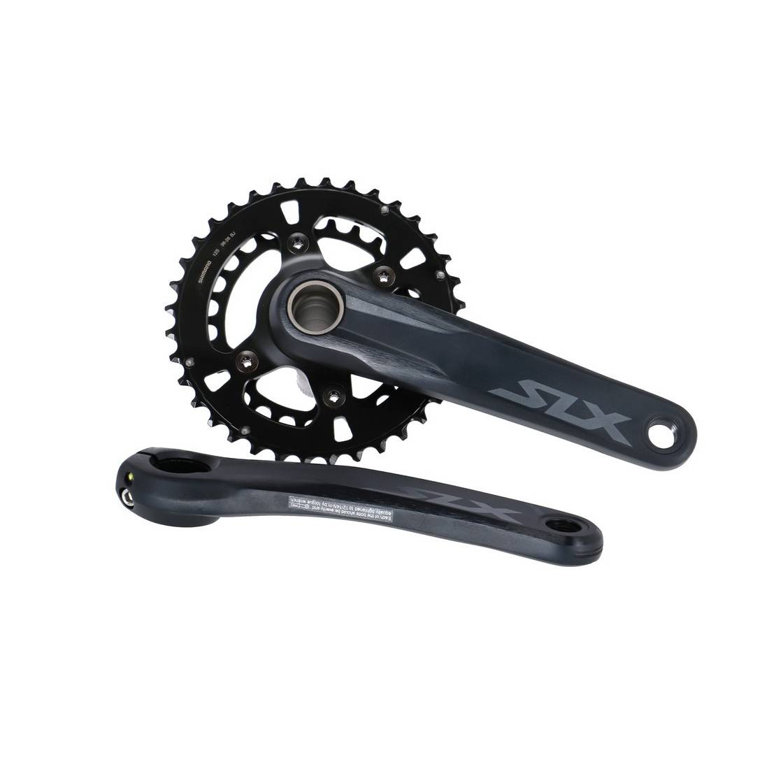 SHIMANO Kurbelgarnitur SLX 26/36 175 mm FC-M7100 mit 2-Piece-Achse12-für o.Lagersch, schwarz (1 Set)