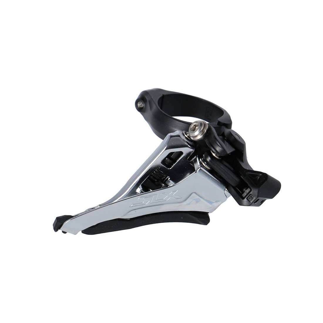 SHIMANO FD-M7100-M Umwerfer "SLX", 2x12-fach, Side Swing, Front Pull, Schelle 34,9 mm, 66-69°, schwarz/silber