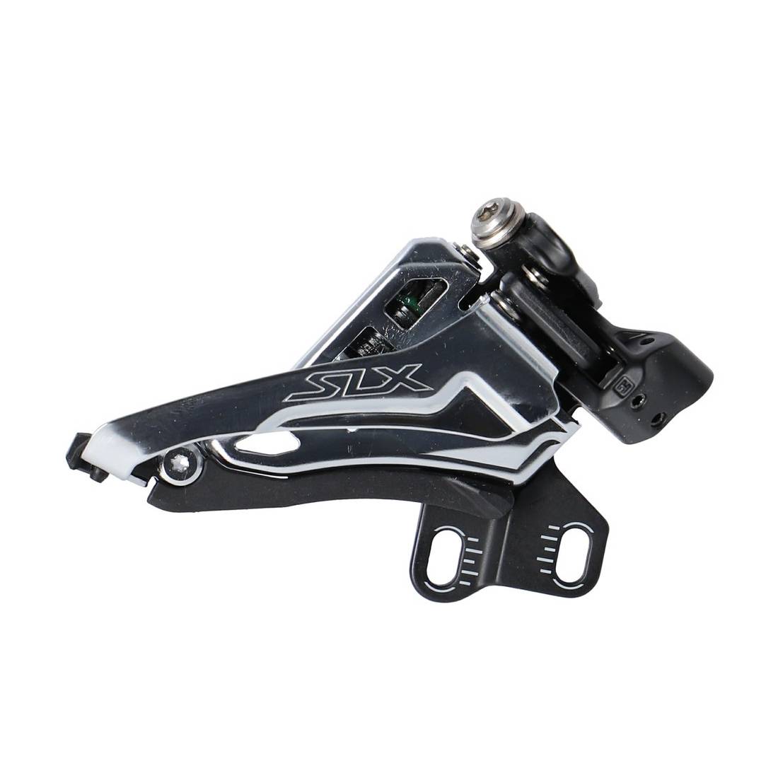 SHIMANO FD-M7100-E Umwerfer "SLX", 2x12-fach, Side Swing, Front Pull, 66-69°, E-Typ, schwarz/silber
