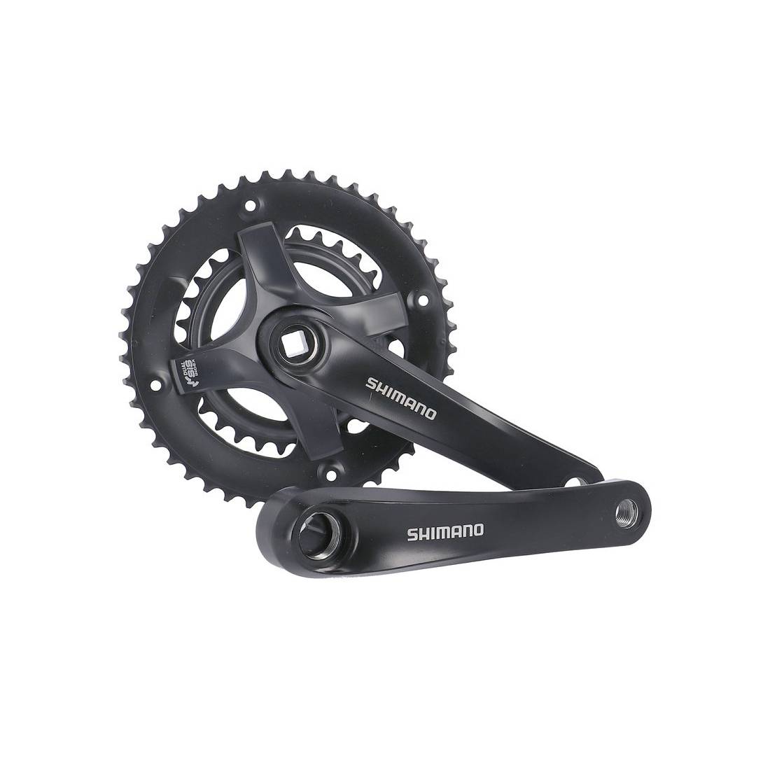 SHIMANO Kurbelgarnitur TY501 46/30 175mm FCTY501 4-kant 7/8-fach ohne KSS, schwarz (1 Set)