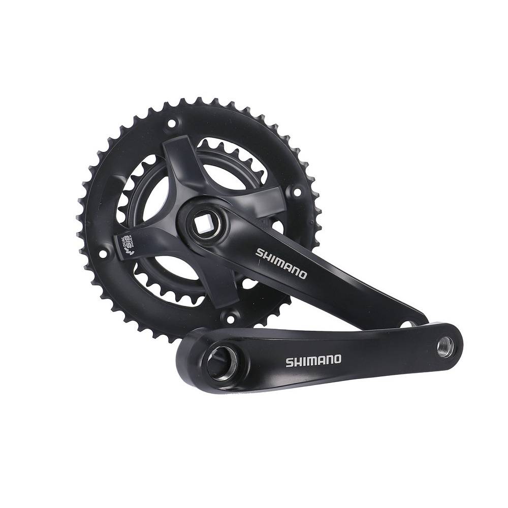 SHIMANO Kurbelgarnitur TY501 46/30 170mm FCTY501 4-kant 7/8-fach ohne KSS, schwarz (1 Set)
