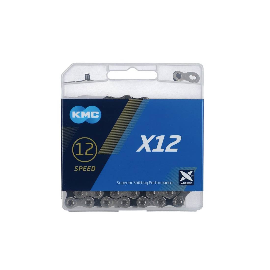 KMC Schaltungskette X12, 1/2" x 11/128", 126 Glieder, 12-fach, silber/schwarz