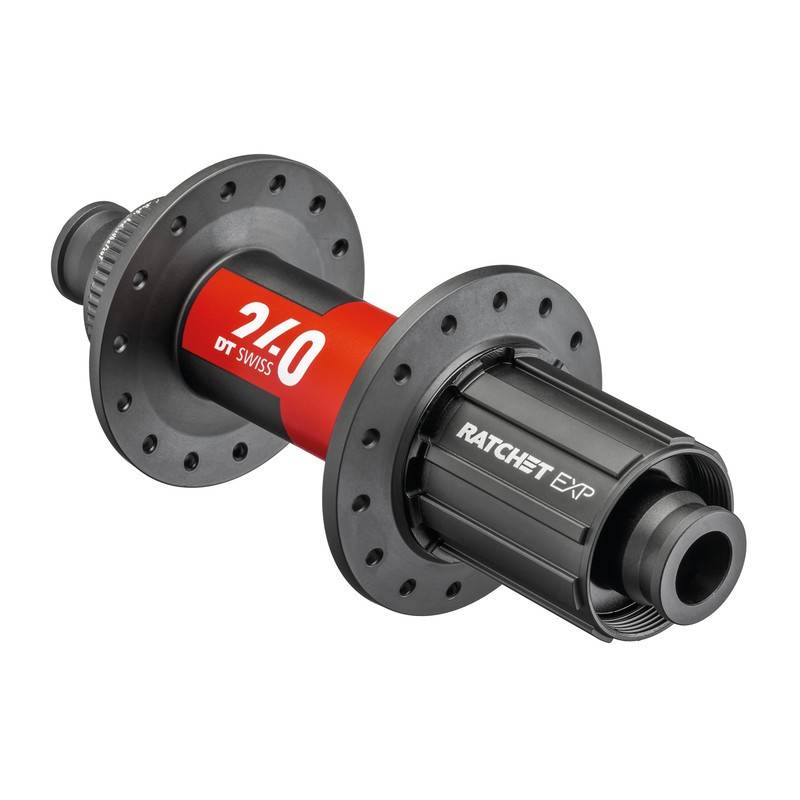 DT Swiss Hinterrad-Nabe 240 MTB Disc Brake 142mm/12mm TA, 28 Loch, CL, Shim. Light, schwarz
