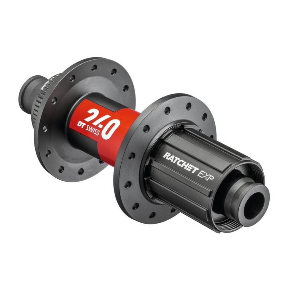 DT Swiss Hinterrad-Nabe 240 Road Disc Brake 142mm/12mm TA, 28 Loch, CL, Shim RD 11SP, schwarz/rot
