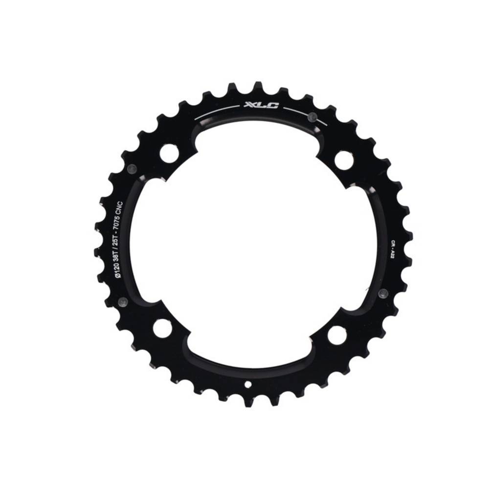 XLC Kettenblatt CR-A22 Sram 2x10 speed, Ø120mm, 38Z., schwarz