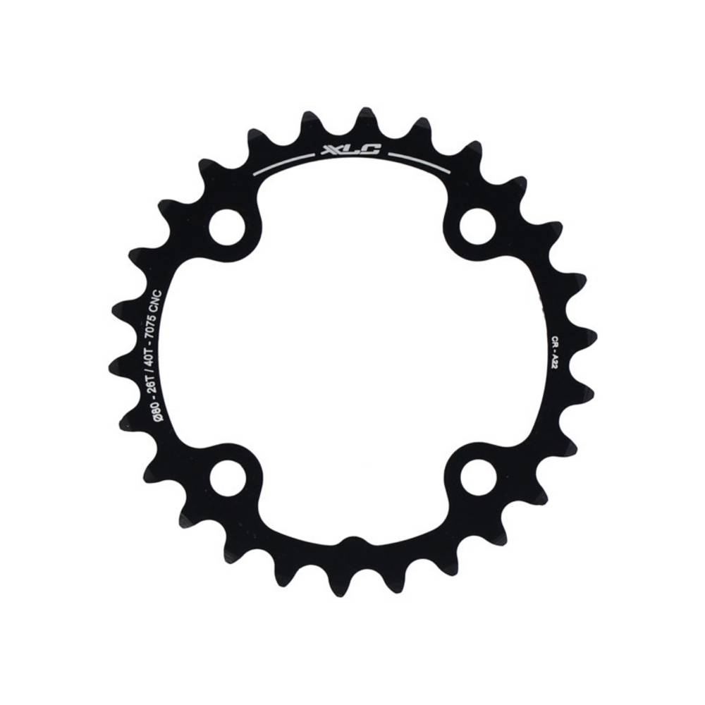 XLC Kettenblatt CR-A22 Sram 2x10 speed, Ø80mm, 26Z., schwarz
