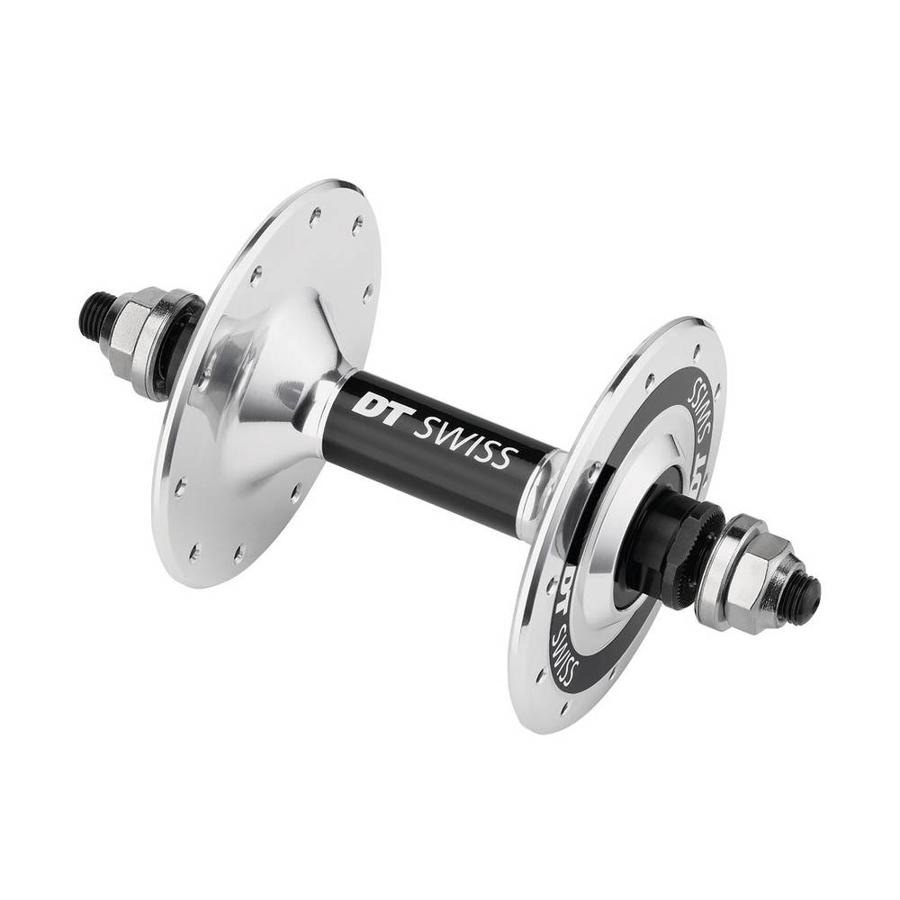 DT Swiss Vorderrad-Nabe 370 Track non disc 100mm/9mm Thru bolt, 20 Loch, silber pol, silber