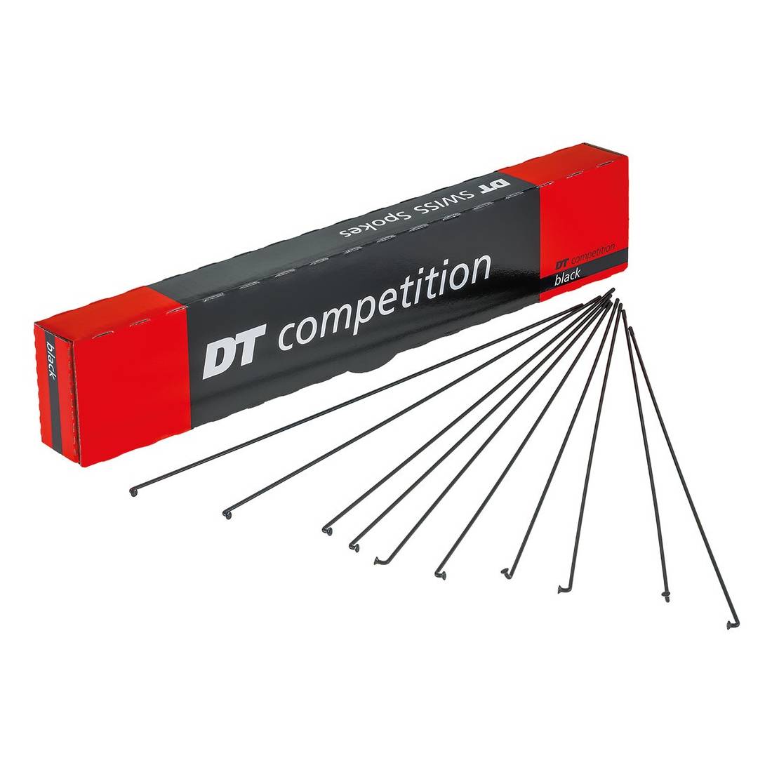 DT Swiss Speichen 2.0x1.8x2.0x294 mm, Compet.,Niro,oh.Nippel, schwarz (100er Pack)