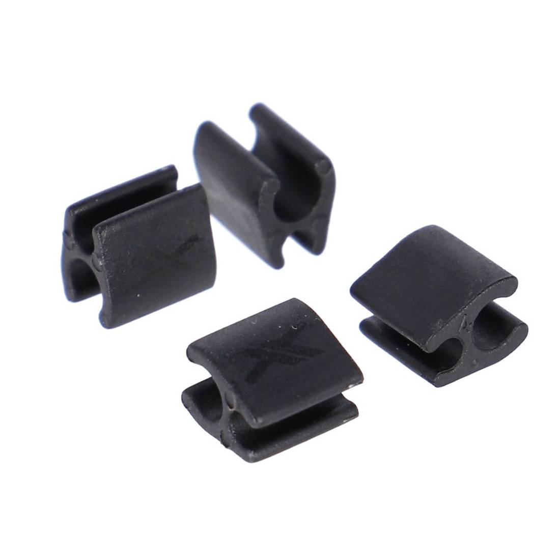 XLC Kabelclip für Di2 BR-X121 Ø2,5mm Kabel, Ø4mm Aussenhülle, schwarz (30er Pack)