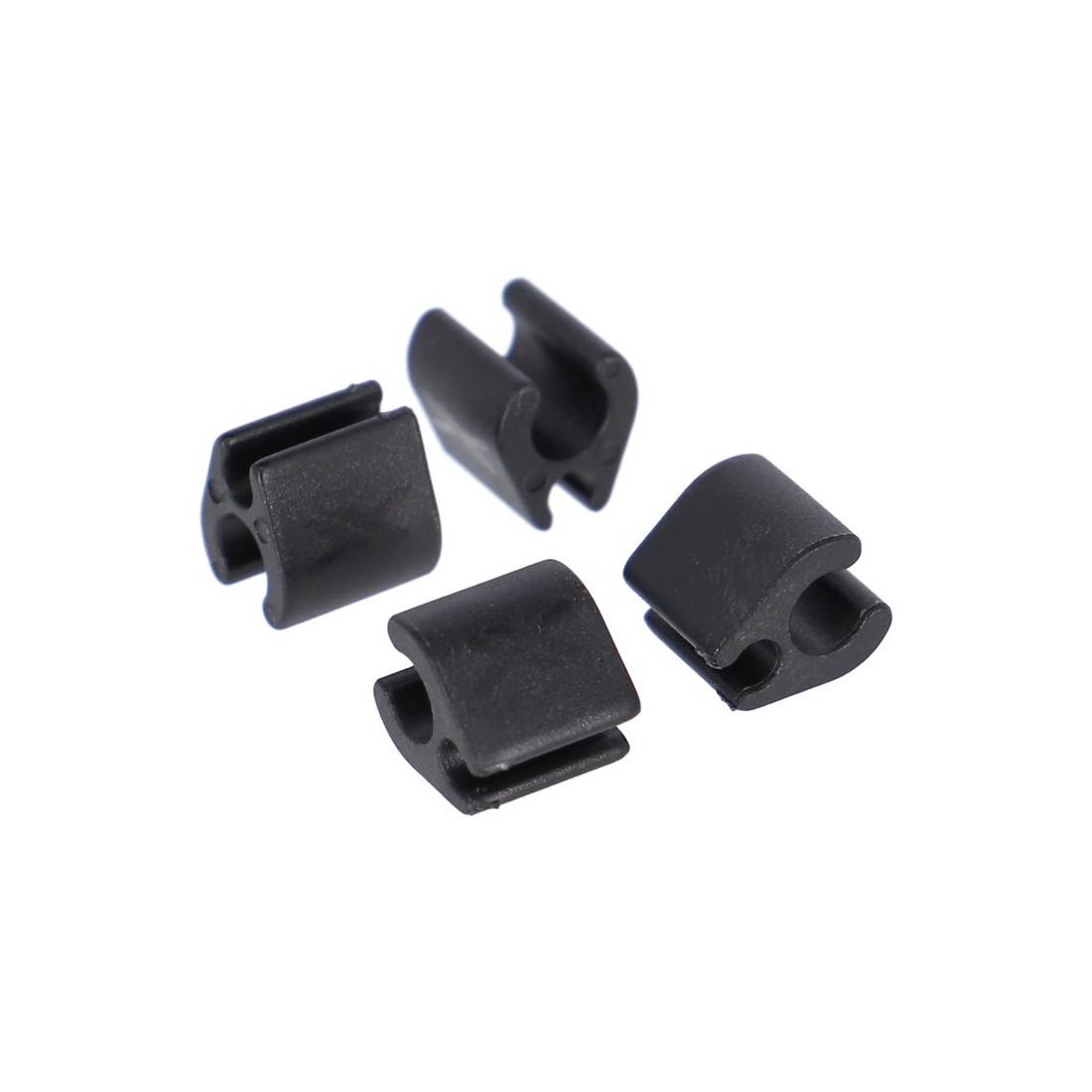 XLC Kabelclip für Di2 BR-X118 Ø2,5mm Kabel, Ø5mm Aussenhülle, schwarz (4er Pack)