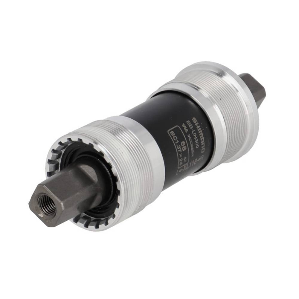 SHIMANO Kompaktinnenlager 68/118mm BBUN300 BSA 4-Kant, schwarz/silber
