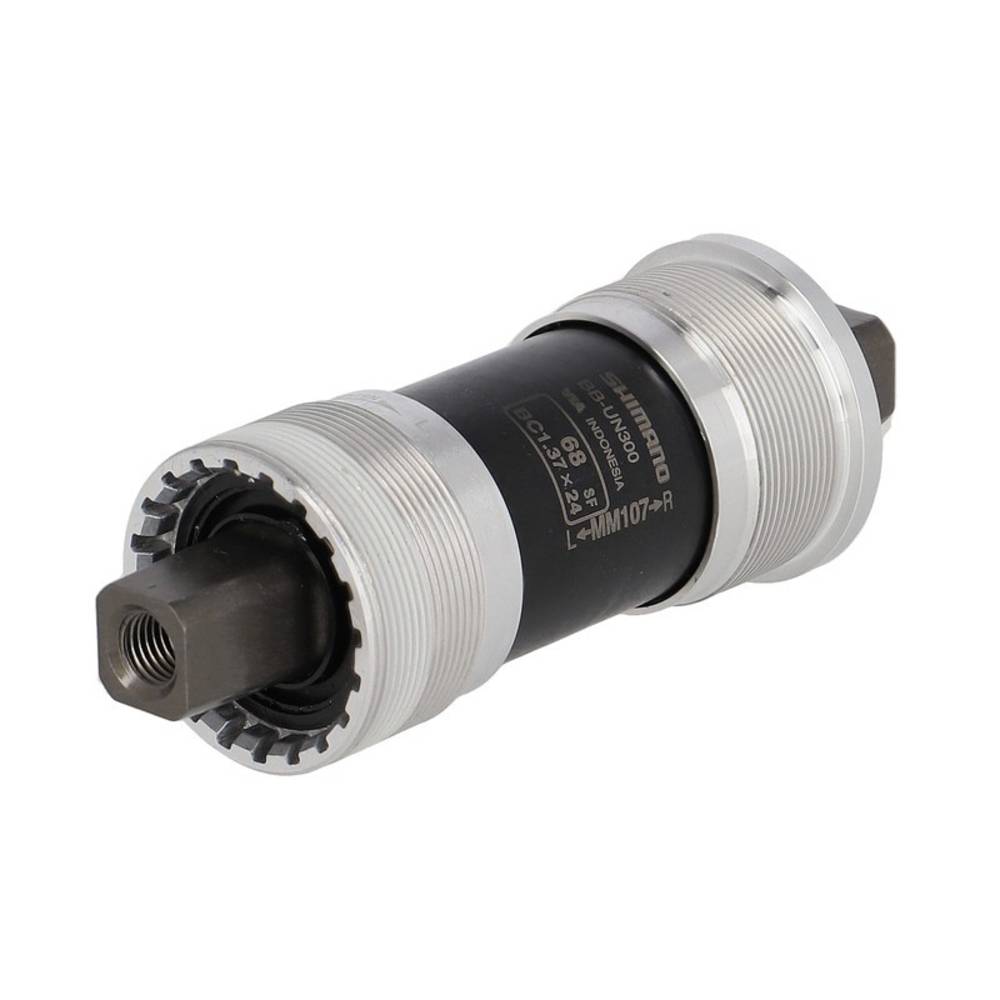 SHIMANO Kompaktinnenlager 68/107mm BBUN300 BSA 4-Kant, grau/schwarz