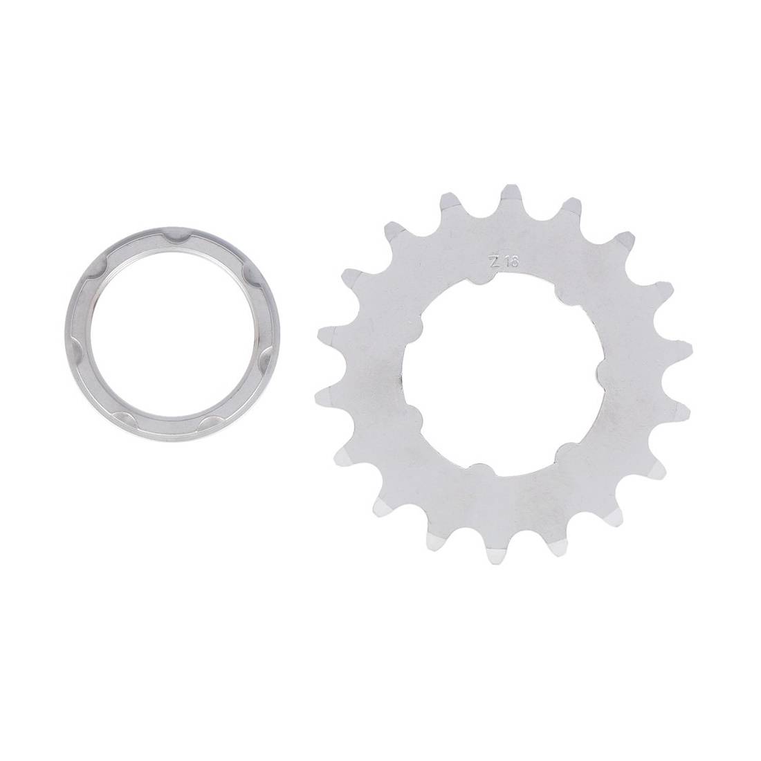 XLC Single Speed Ritzel 1/8",18 Zähne mit Träger matt verchromt, silber-grau