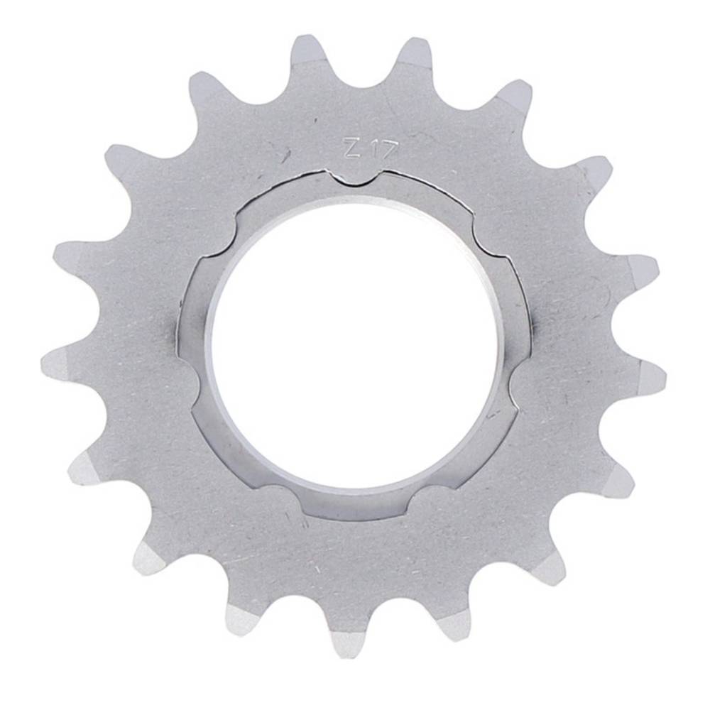 XLC Single Speed Ritzel 1/8",17 Zähne mit Träger matt verchromt, silber