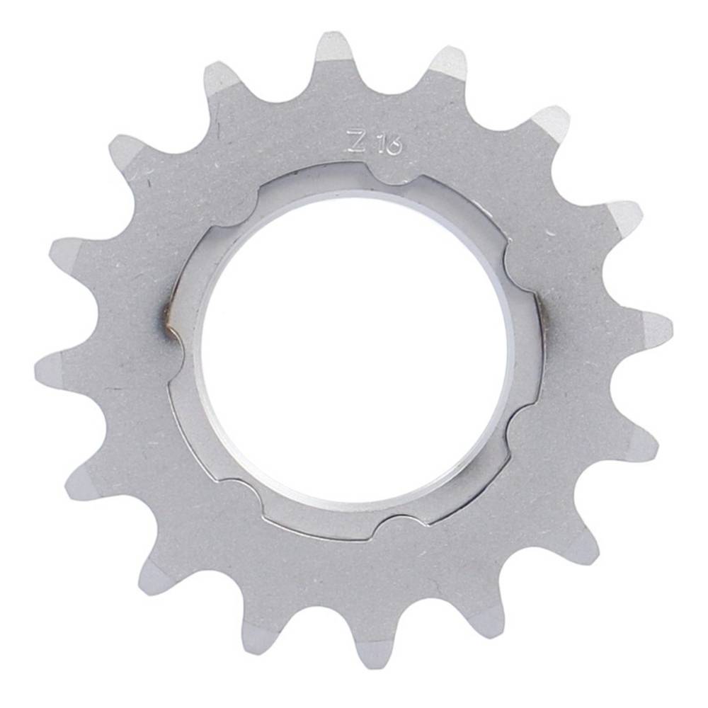 XLC Single Speed Ritzel 1/8",16 Zähne mit Träger matt verchromt, silber