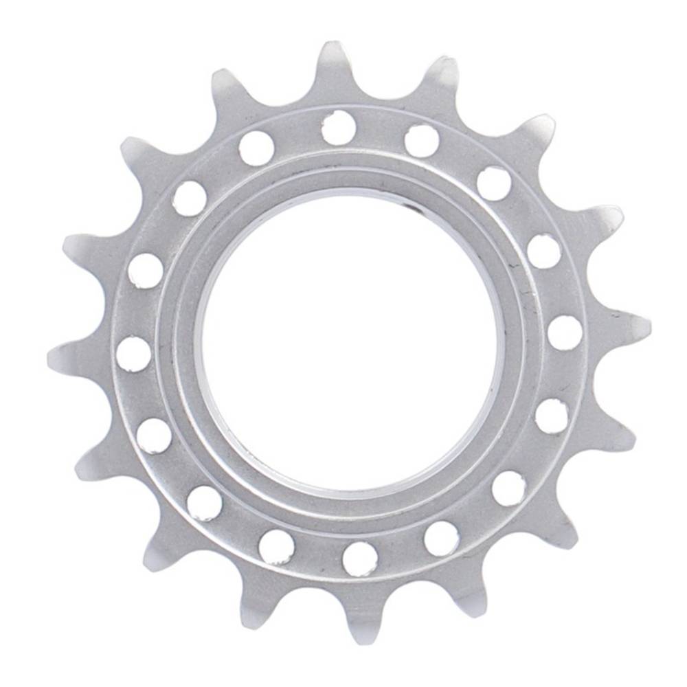 XLC Single Speed Ritzel 1/8",16 Zähne mit Gewinde matt verchromt, silber