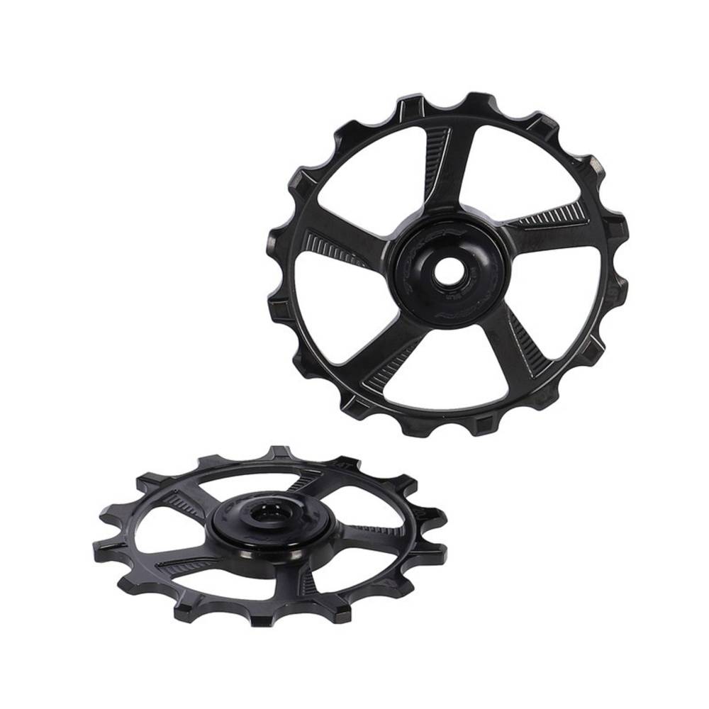 TOKEN Schaltwerkpully-Set MTB Skinny Fat , für Sram & Shim. 12s MTB 14/16T, schwarz (1 Set)