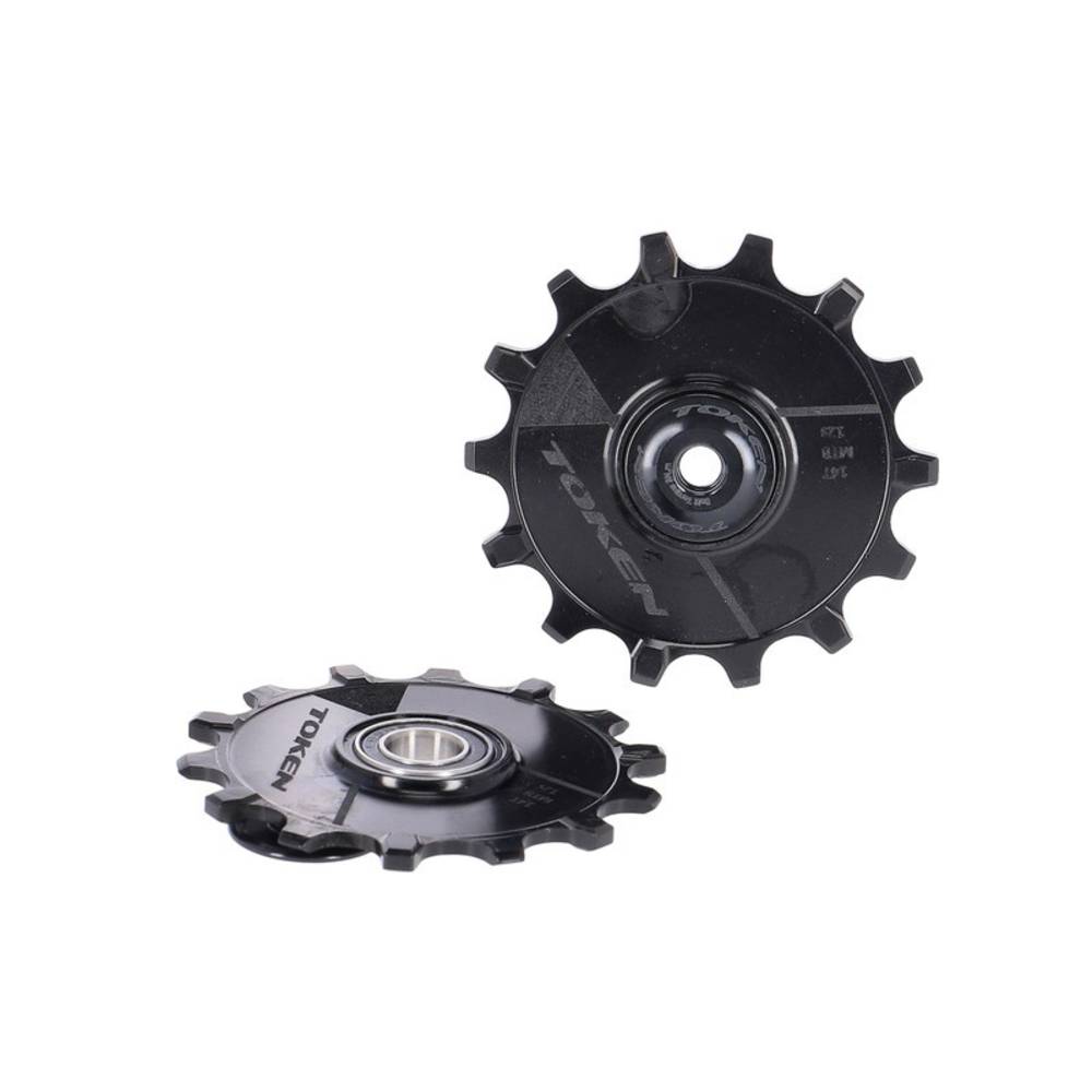 TOKEN Schaltwerkpully-Set MTB Skinny Fat, für Sram & Shim. 12s MTB 14/14T, schwarz (1 Set)