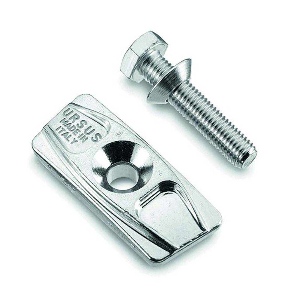 URSUS Ständer Adapterplatte, für Zweibeinständer,SchraubeM10x50, silber