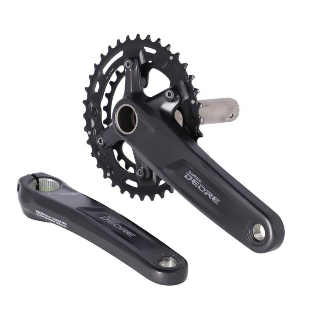 SHIMANO Kurbelgarnitur DEORE M4100-2, 36-26 Zähne, 175mm FCM4100-1, 2 Piece, 11-Fach o.Lagersch., schwarz (1 Set)
