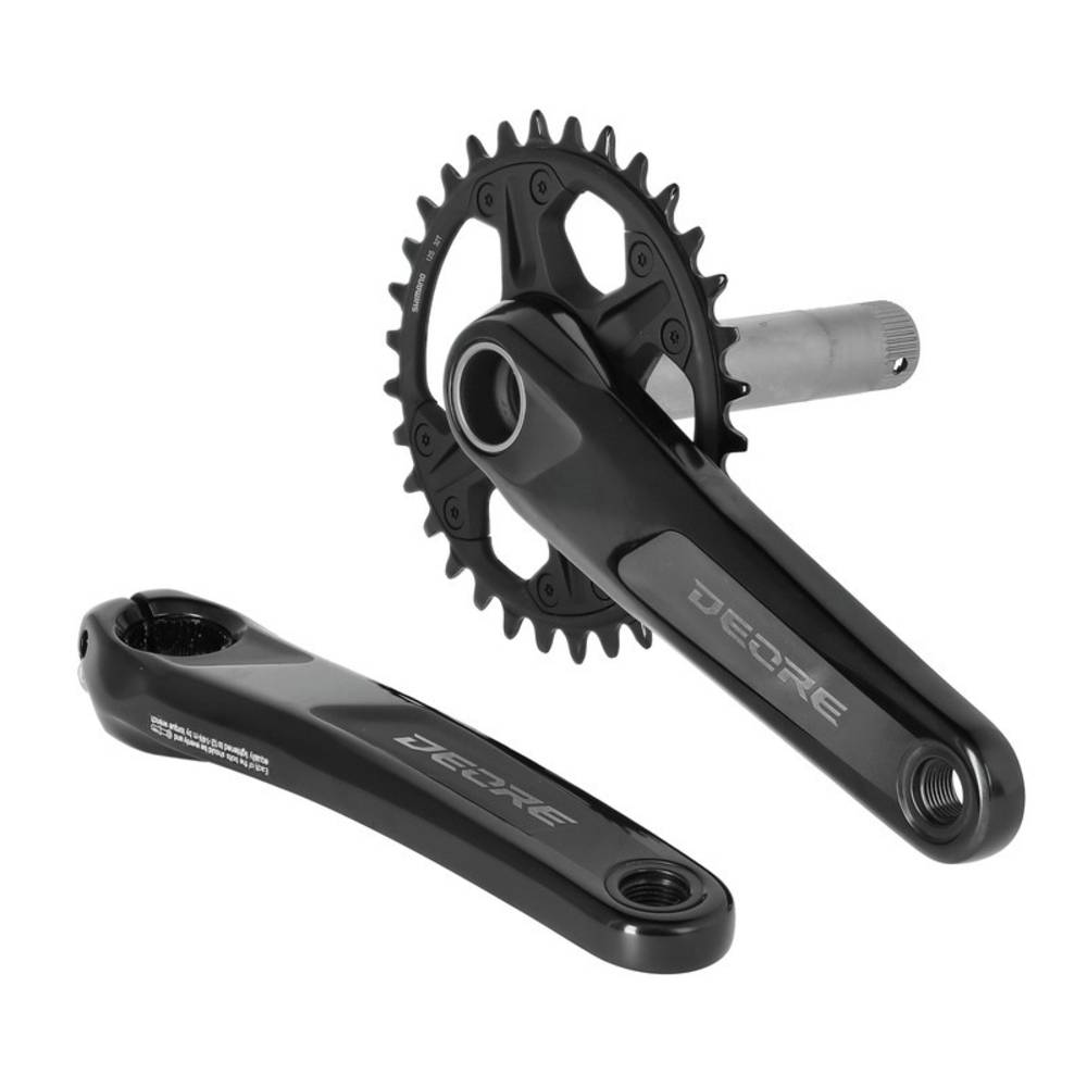 SHIMANO FCM6100-1 Deore Kurbelgarnitur 30 Zähne, 175mm, 2 Piece, 12-Fach ohne Lagerschalen, schwarz (1 Set)