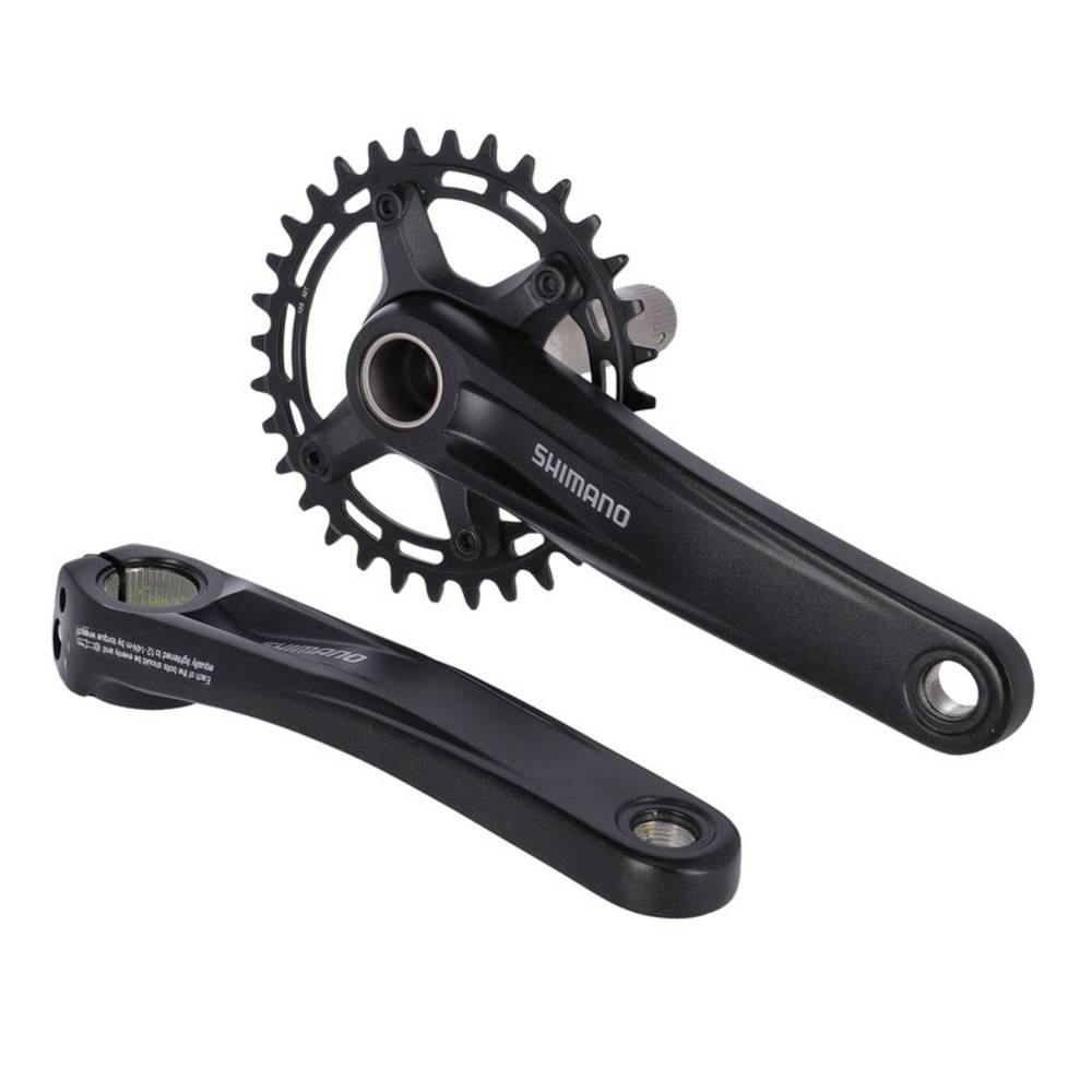 SHIMANO Kurbelgarnitur MT510-1 32 Zähne 175mm FCMT510-1, 2 Piece, 12-Fach o.Lagersch., schwarz (1 Set)