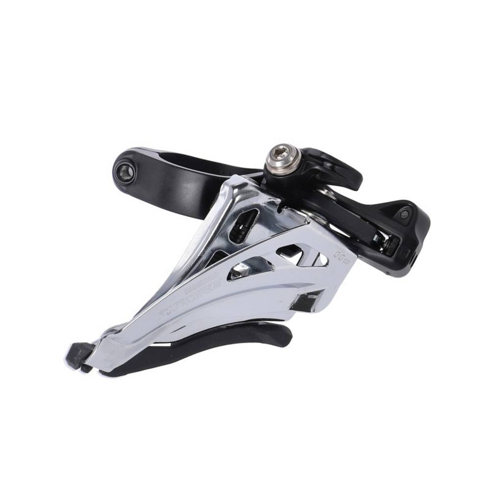 SHIMANO FD-M5100-M Umwerfer "DEORE", 2x11-fach, Schelle, Side Swing, 64 - 69°, schwarz/silber