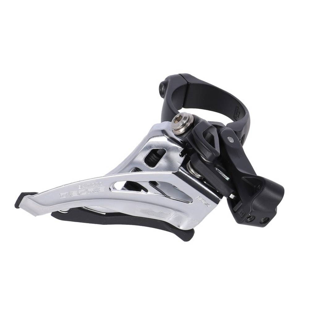 SHIMANO FD-M4100-M Umwerfer "DEORE", 2x10-fach, Side Swing, Front Pull, Direct Mount, schwarz/silber