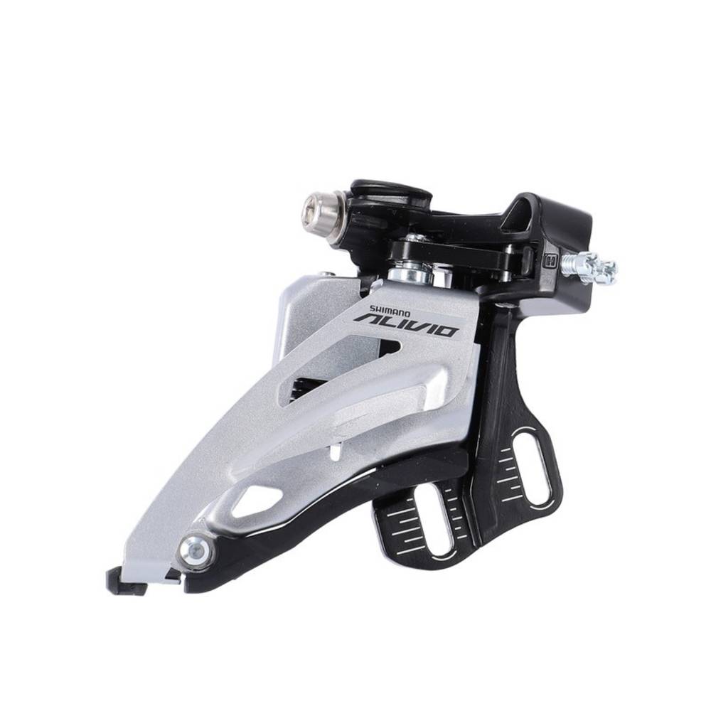 SHIMANO FD-M3120-E Umwerfer "ALIVIO", 2x9-fach, Side Swing, 34,9 mm, 66-69°, E-Type, schwarz/silber