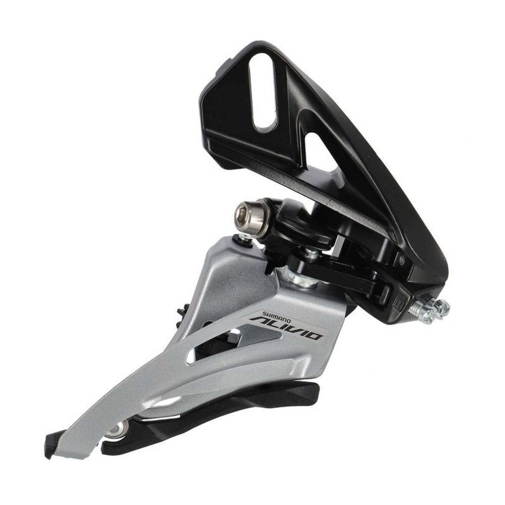 SHIMANO FD-M3120-D Umwerfer "ALIVIO", 2x9-fach, Side Swing, 34,9 mm, 66-69°, schwarz/silber