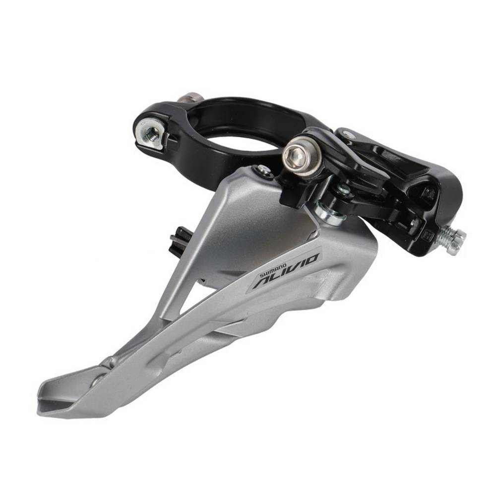 SHIMANO FD-M3100-M Umwerfer "ALIVIO", 3x9-fach, Side Swing, 34,9 mm, 66-69°, schwarz/silber