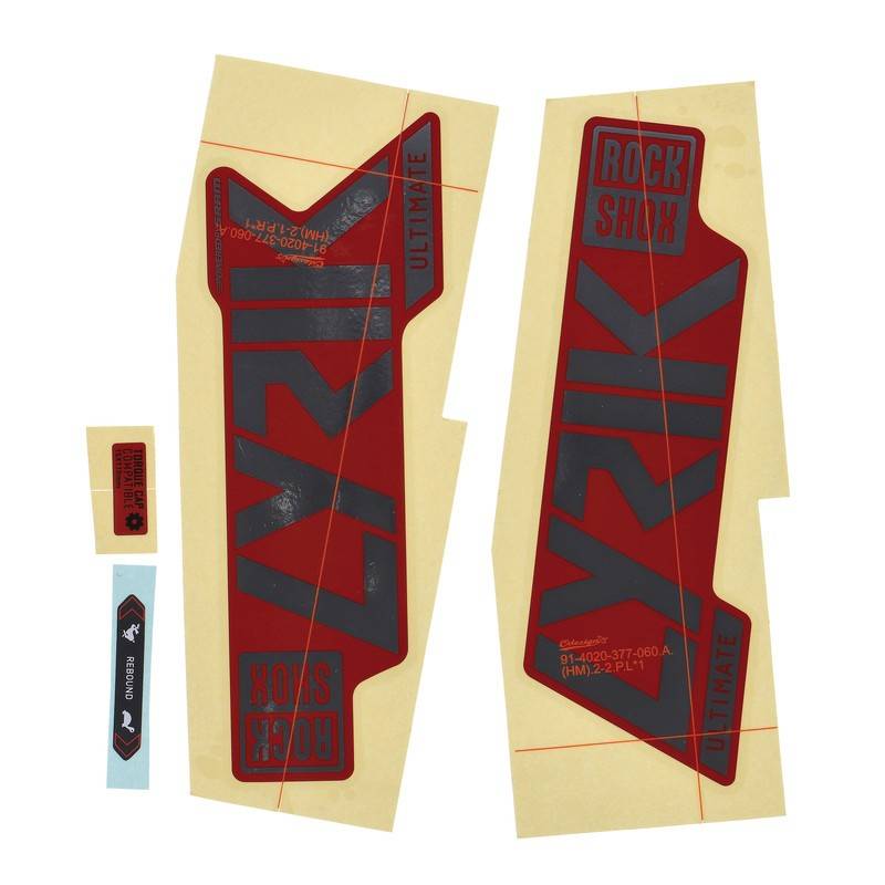 RockShox Gabel DecalKit Lyrik Ult. 27/29" 11.4018.105.050,gloss Polar-Folie für rot, rot (1 Set)