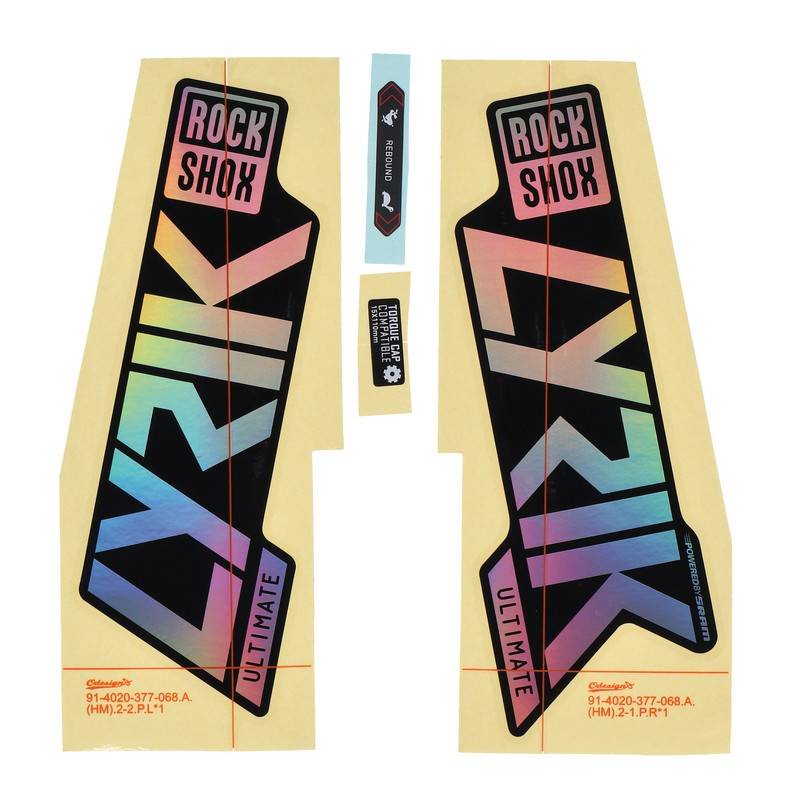 RockShox Gabel DecalKit Lyrik Ult. 27/29" 11.4018.105.049,gloss Rainbow-Folie für s (1 Set)