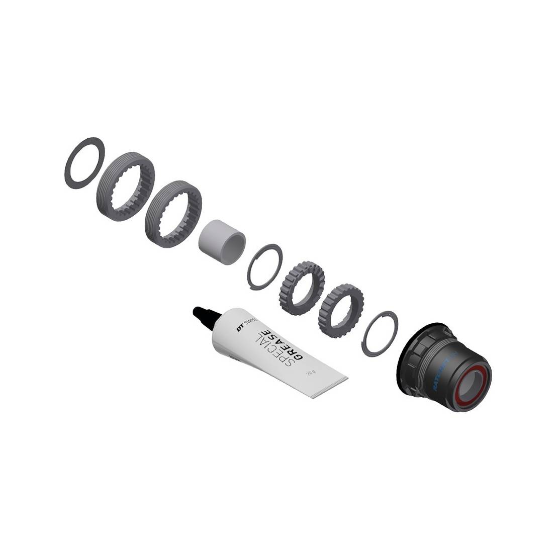 DT Swiss Umrüstkit HR-Nabe Stahl, 3 Pawl in Ratchet, Sram XD, schwarz (1 Set)