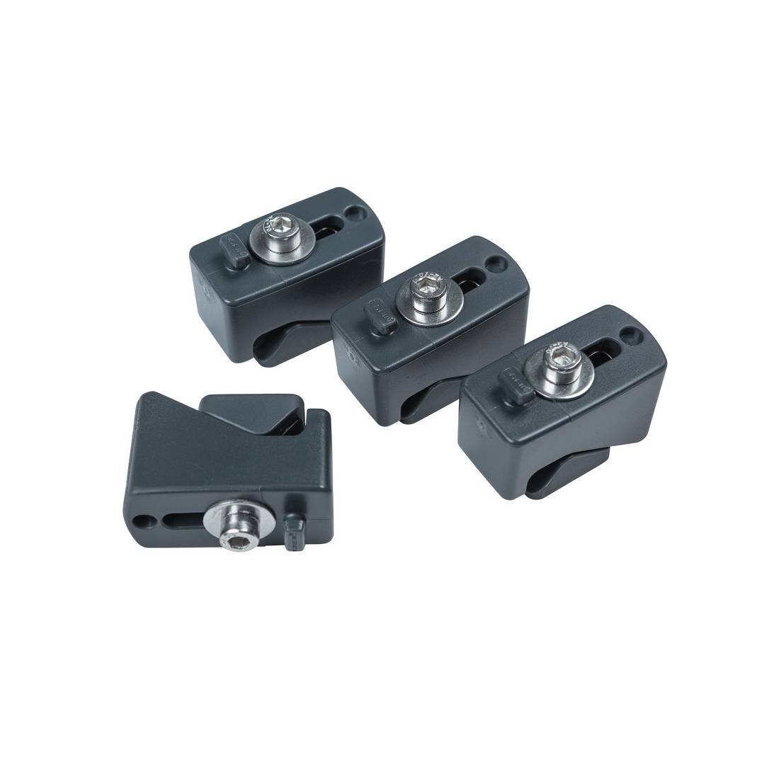 Basil Korbbefestigungsset WSL, schwarz (4er Pack)