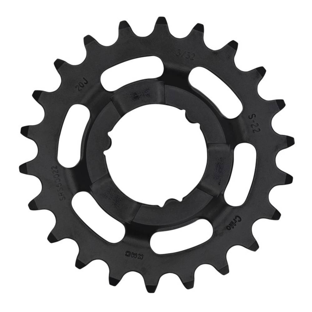 KMC Antriebsritzel E-Bike für Shimano 1/2" x 1/8", 22 Zähne,, schwarz