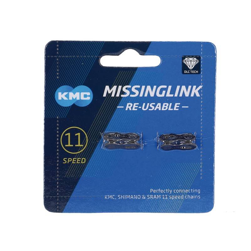 KMC Missinglink 11R DLC für Ketten 5,65mm,11-f.,re-usable, schwarz (2er Pack)