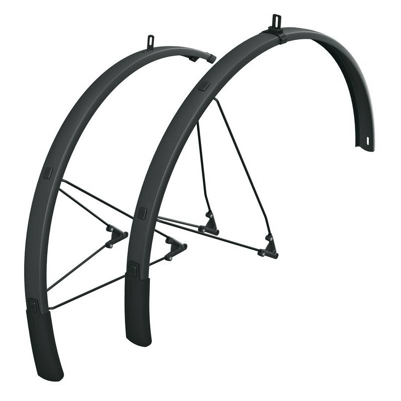 SKS Schutzblechset Bluemels Style 28" 46mm, schwarz matt, schwarz (1 Set)