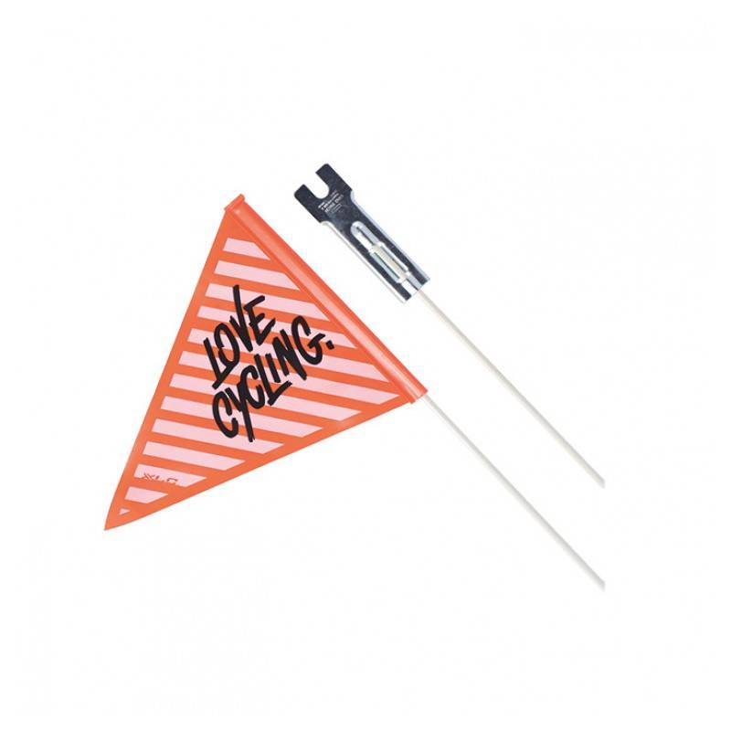 XLC Sicherheitswimpel SF-C01 zweiteilig, schwarz/orange Love-cycling, orange (1 Set)
