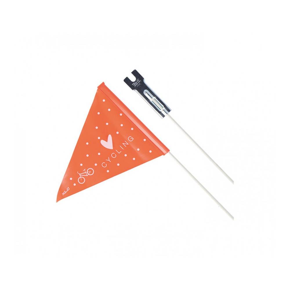 XLC Sicherheitswimpel SF-C01 zweiteilig, weiß/orange 'Love cycling', orange (1 Set)