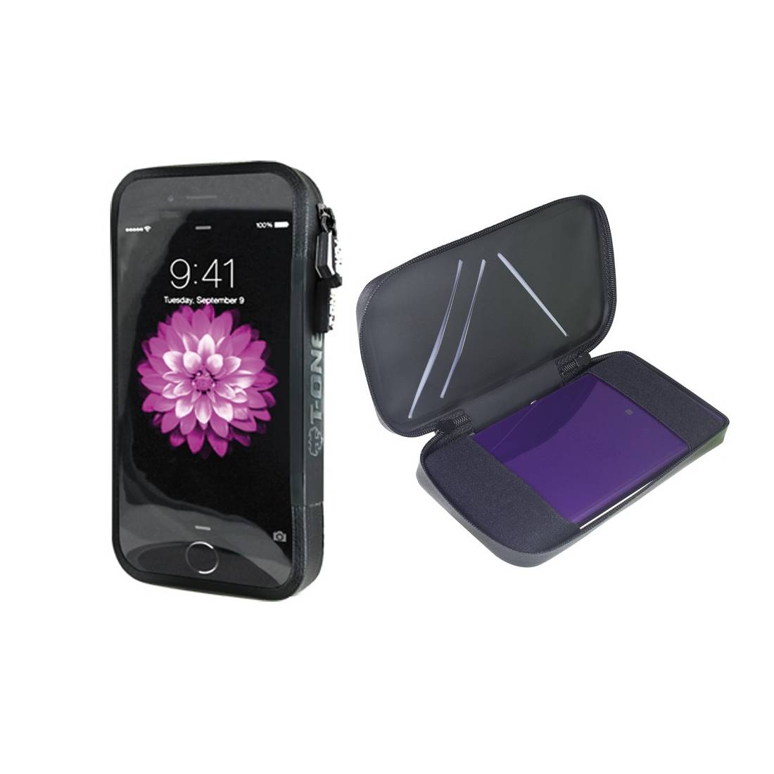 T-ONE T-BG21 Smartphonetasche Shell Nylon, 127x70x15 mm, schwarz